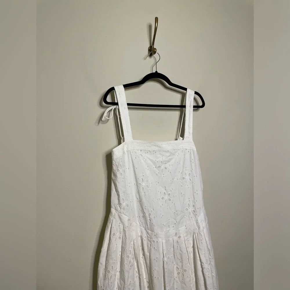 Free People White Eyelet Midi Dress